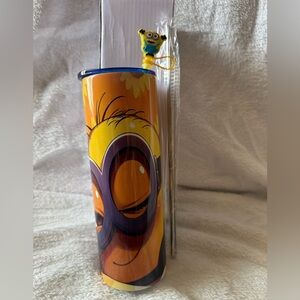 New 20oz Minion Themed Tumbler with Straw, Straw Topper, Slid Lid, Straw Cleaner